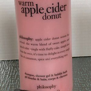 NEW PHILOSOPY 3-in-1 SHOWER GEL WARM APPLE CIDER JUMBO (32oz) W/PUMP